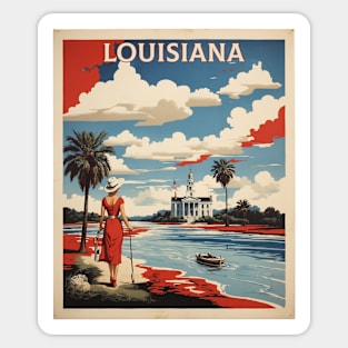 Louisiana United States of America Tourism Vintage Poster Sticker